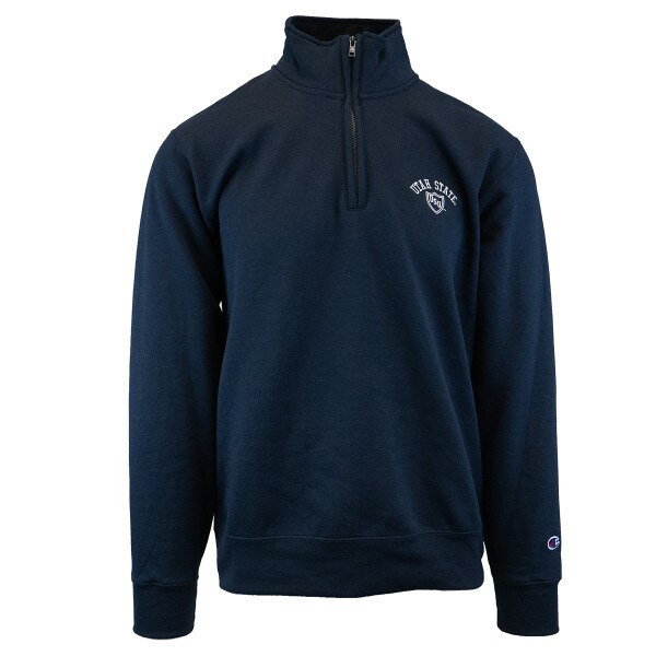 Champion USU Shield Unisex 1/4-Zip Pullover navy blue
